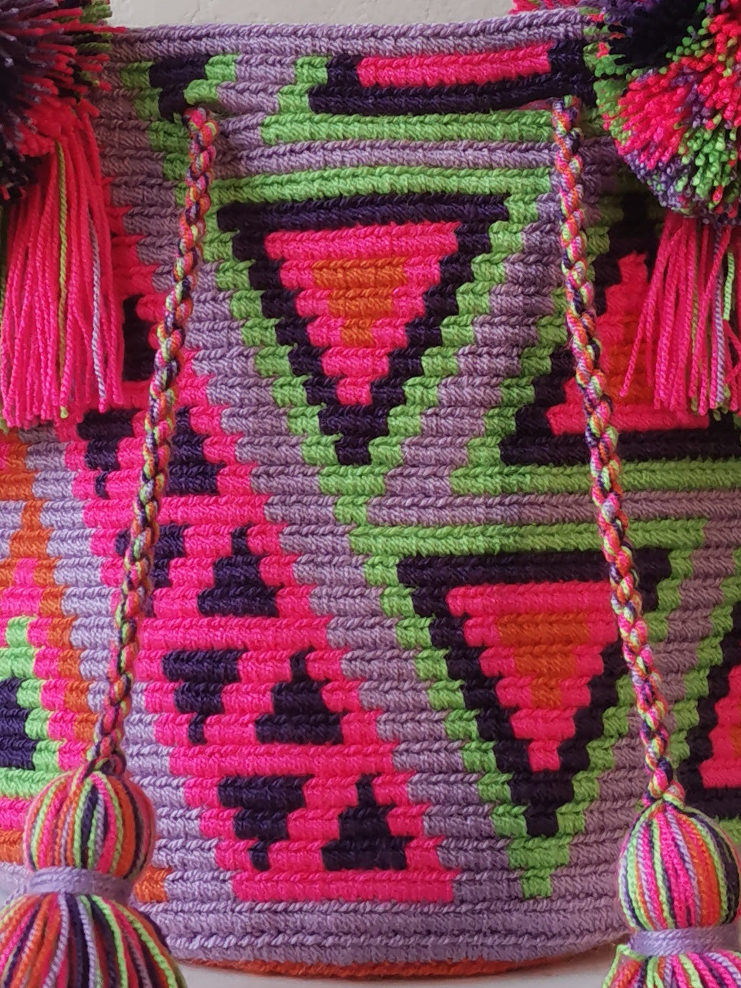 Sac à main mochila S lilas et rose