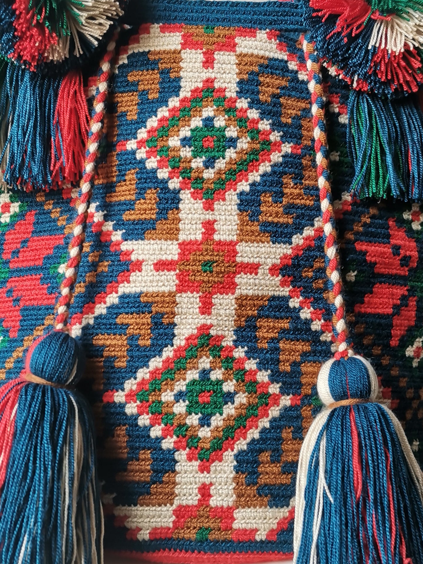 Sac bandoulière Mochila L bleu et rouge