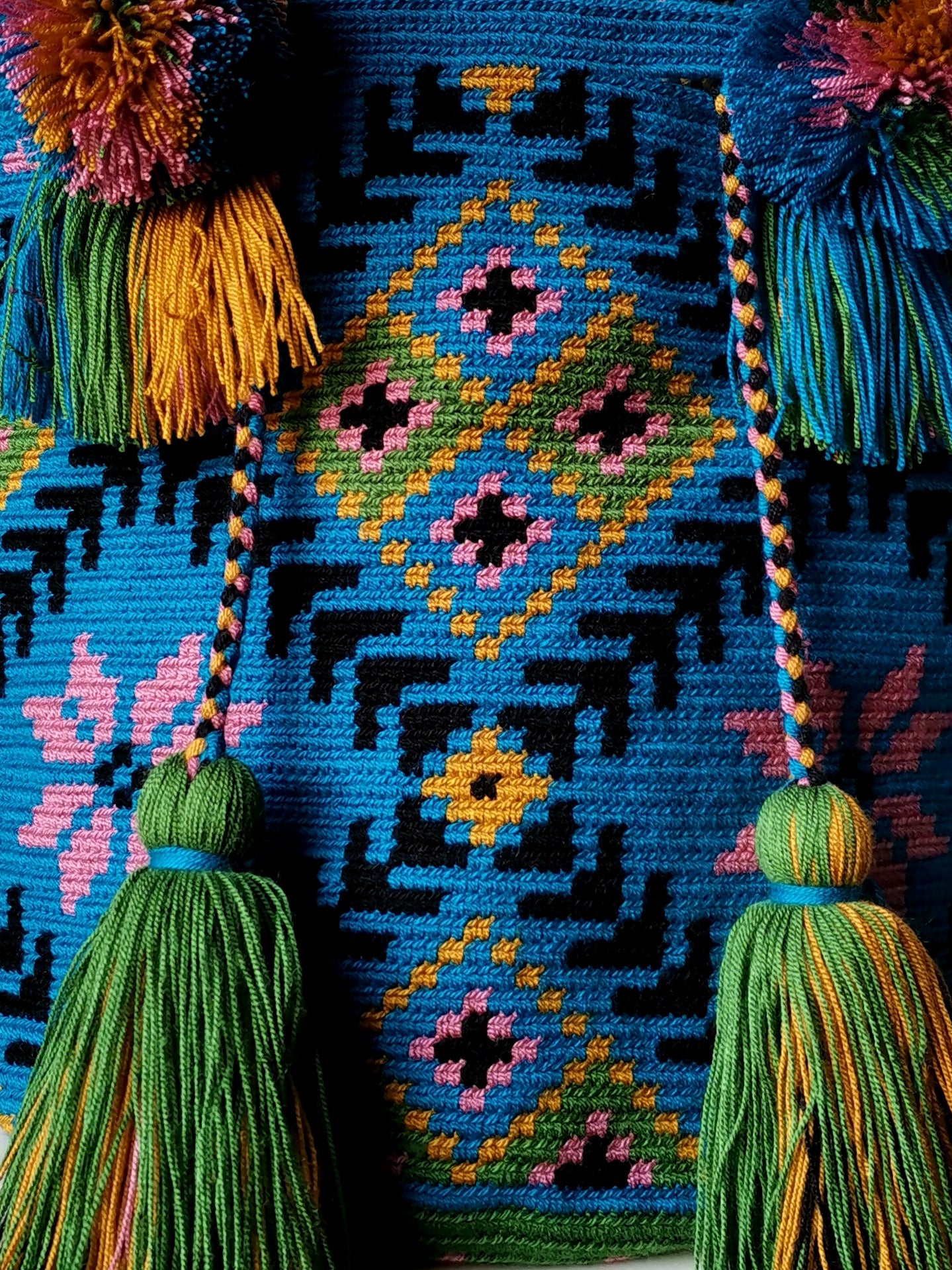 Sac bandoulière Mochila L bleu et vert