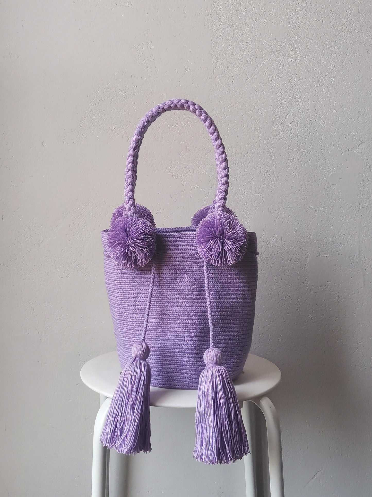 Sac à main mochila M unicolore lilas