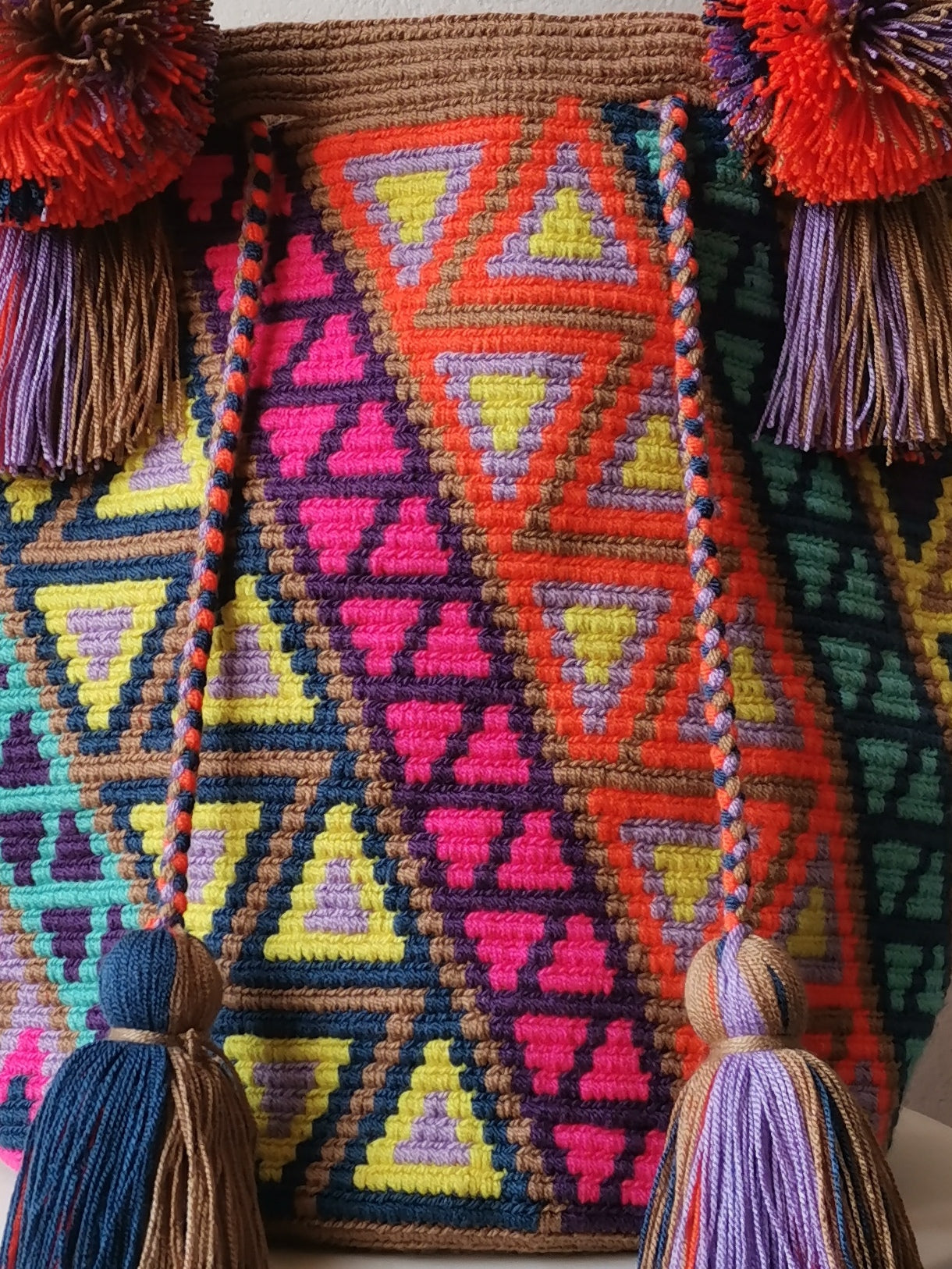 Borsa mochila a spalla L beige cappuccino e colori vari