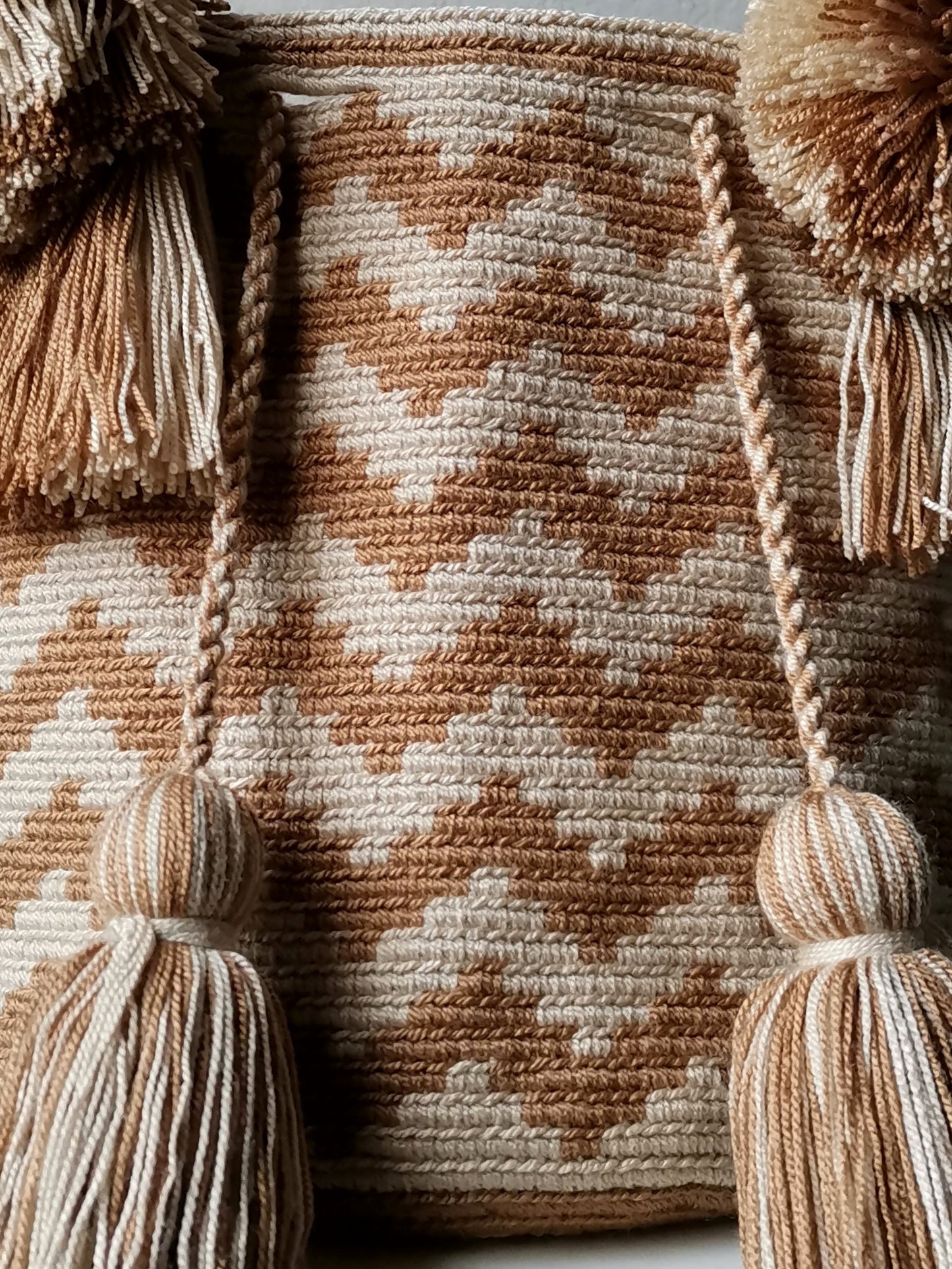 Sac à main mochila beige M