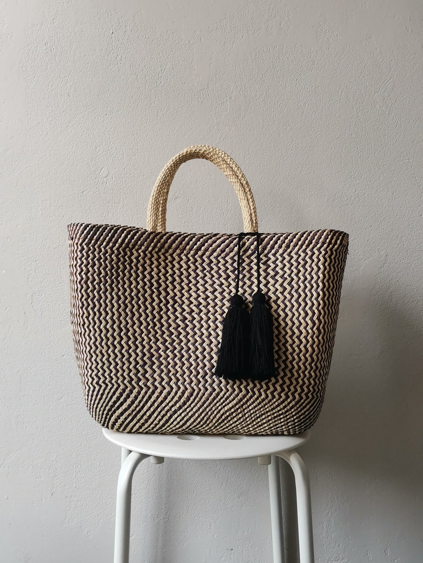Sac panier Cali L bleu