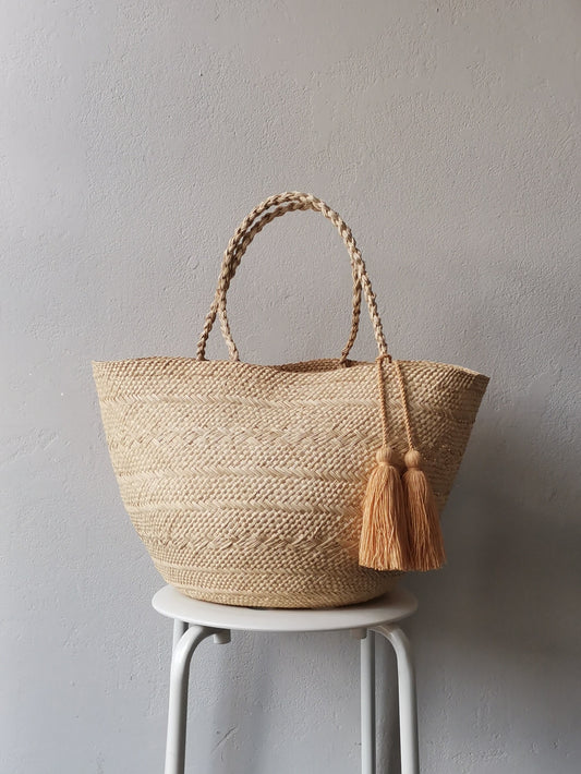 Cartagena L beige basket bag