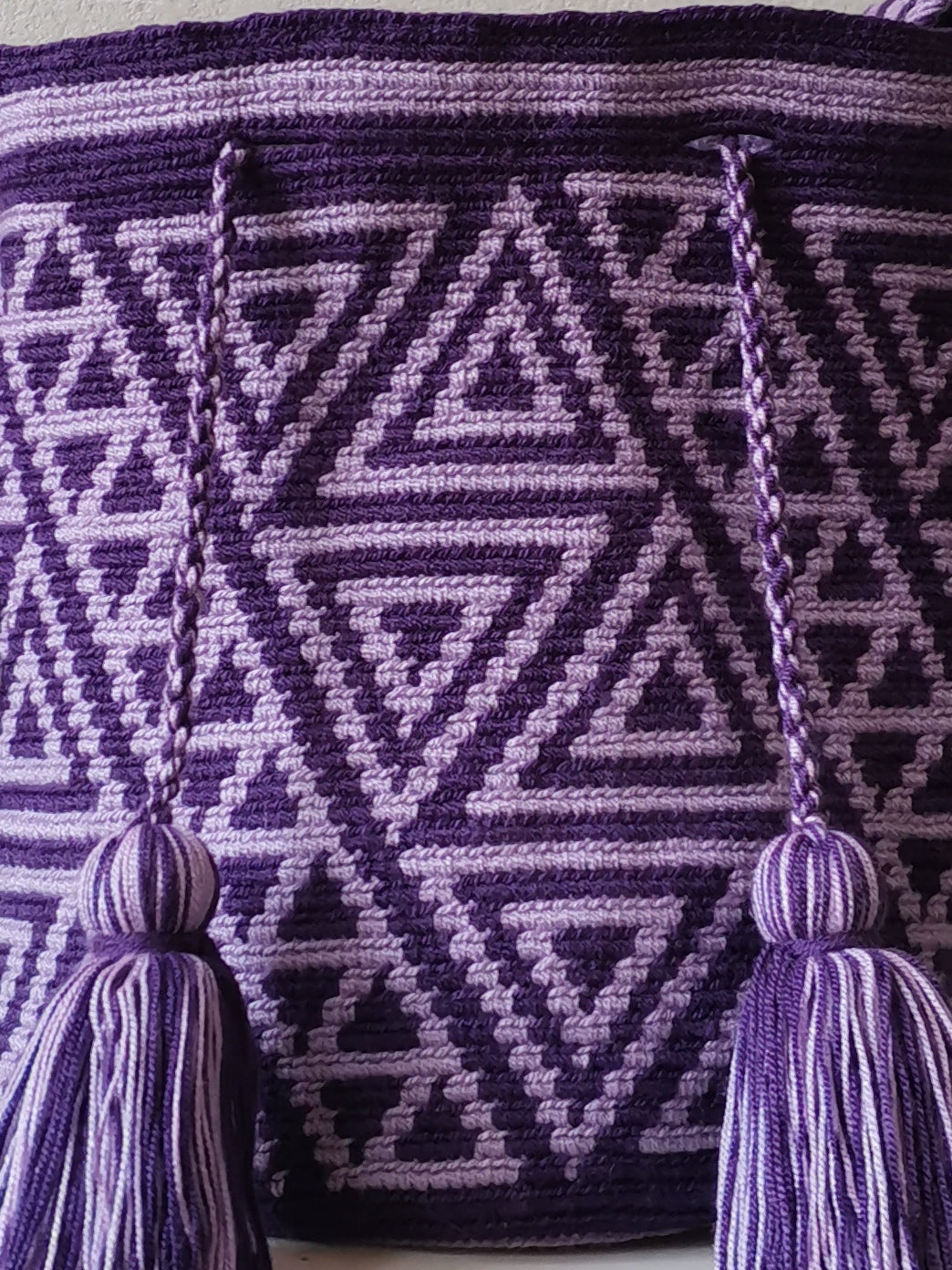 M purple and lilac mochila shoulder bag