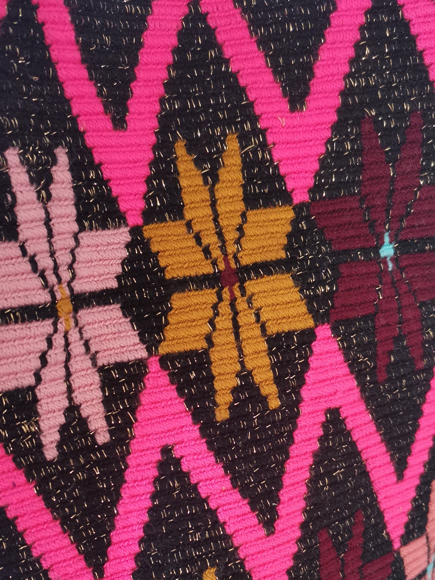 Borsa mochila a spalla XL nera e rosa