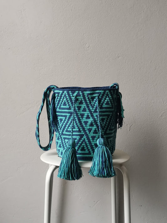 Sac avec bandoulière mochila M bleu et bleu clair
