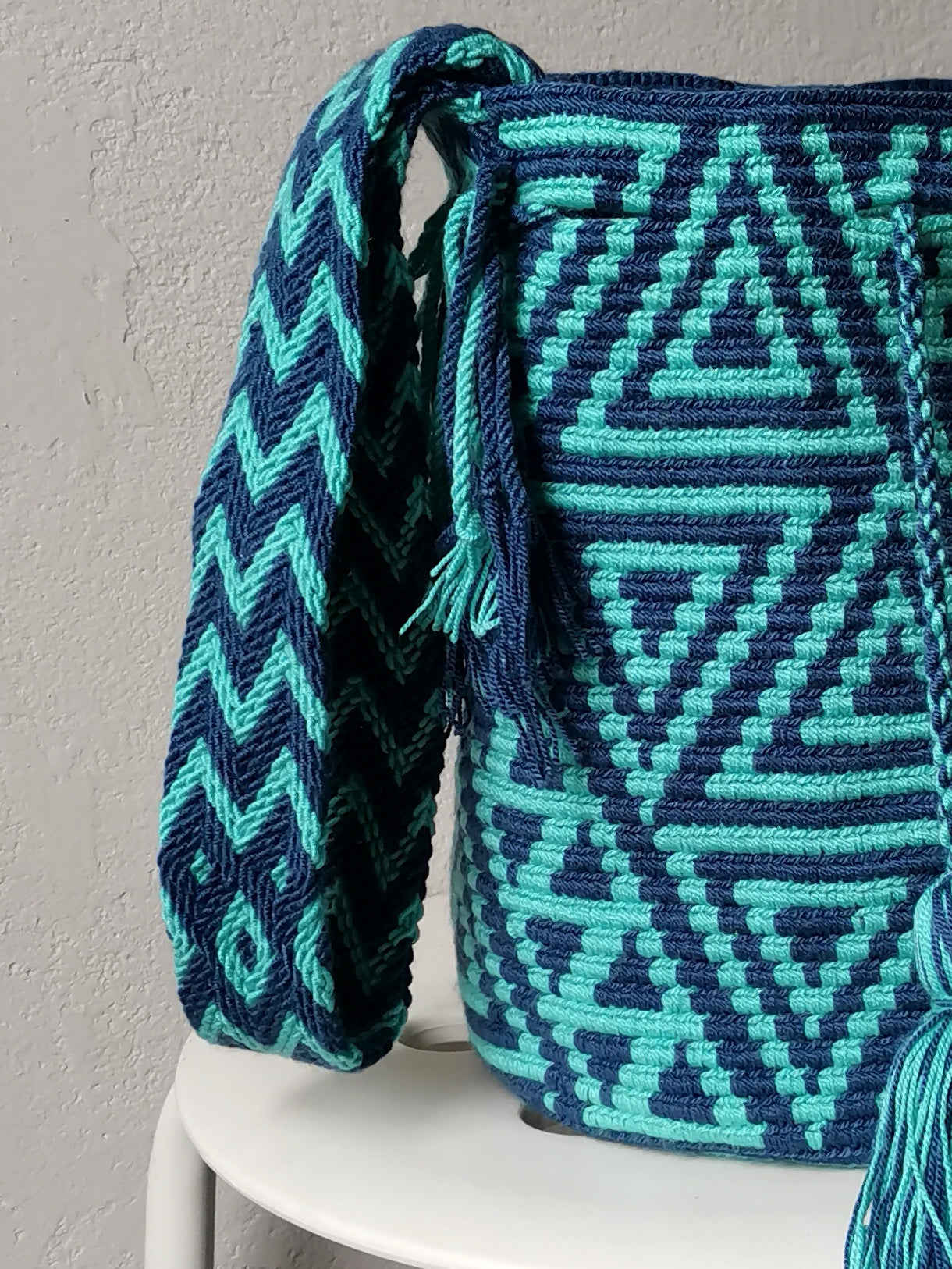 Sac avec bandoulière mochila M bleu et bleu clair