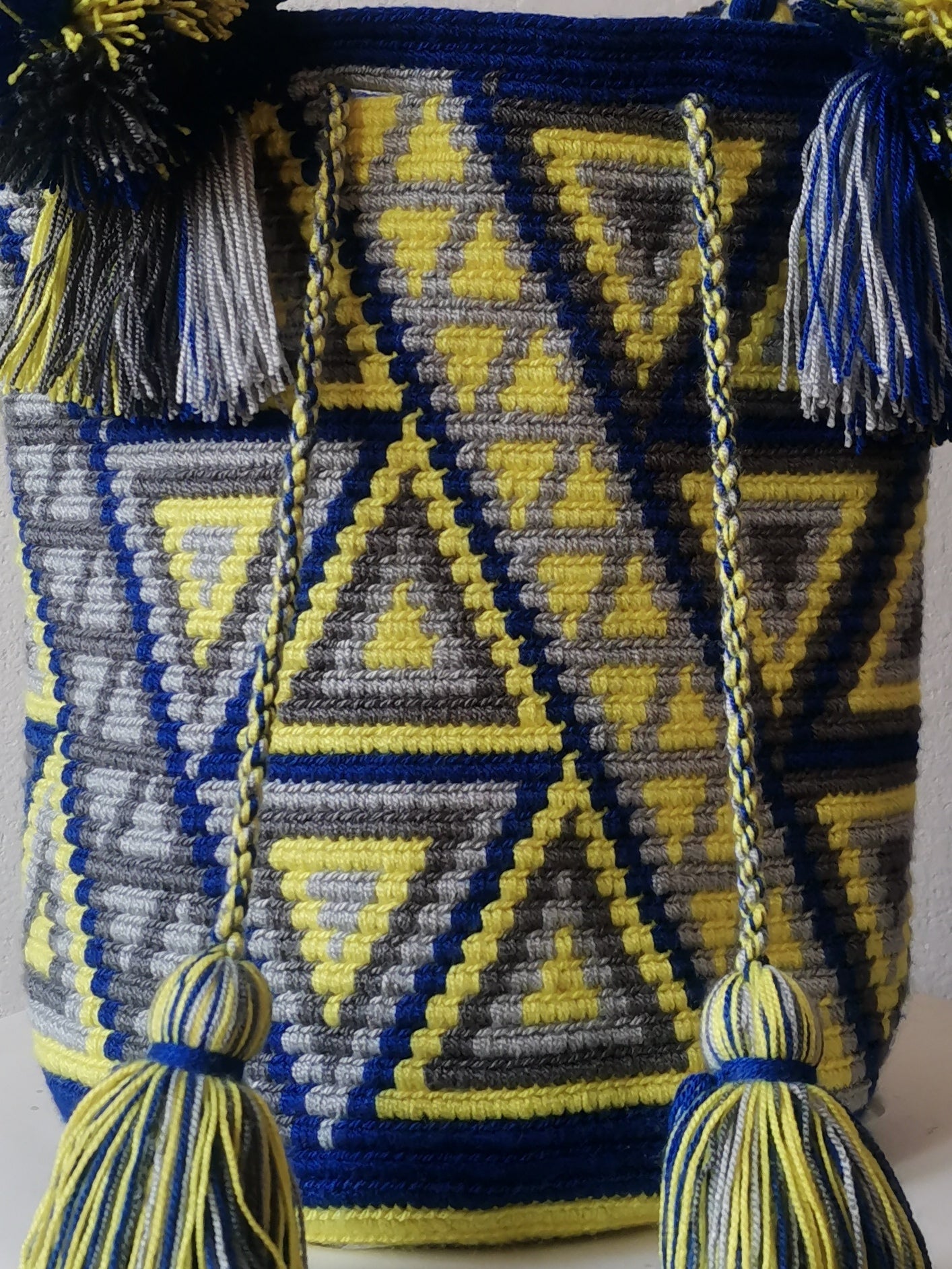 Mochila handbag M blue and yellow