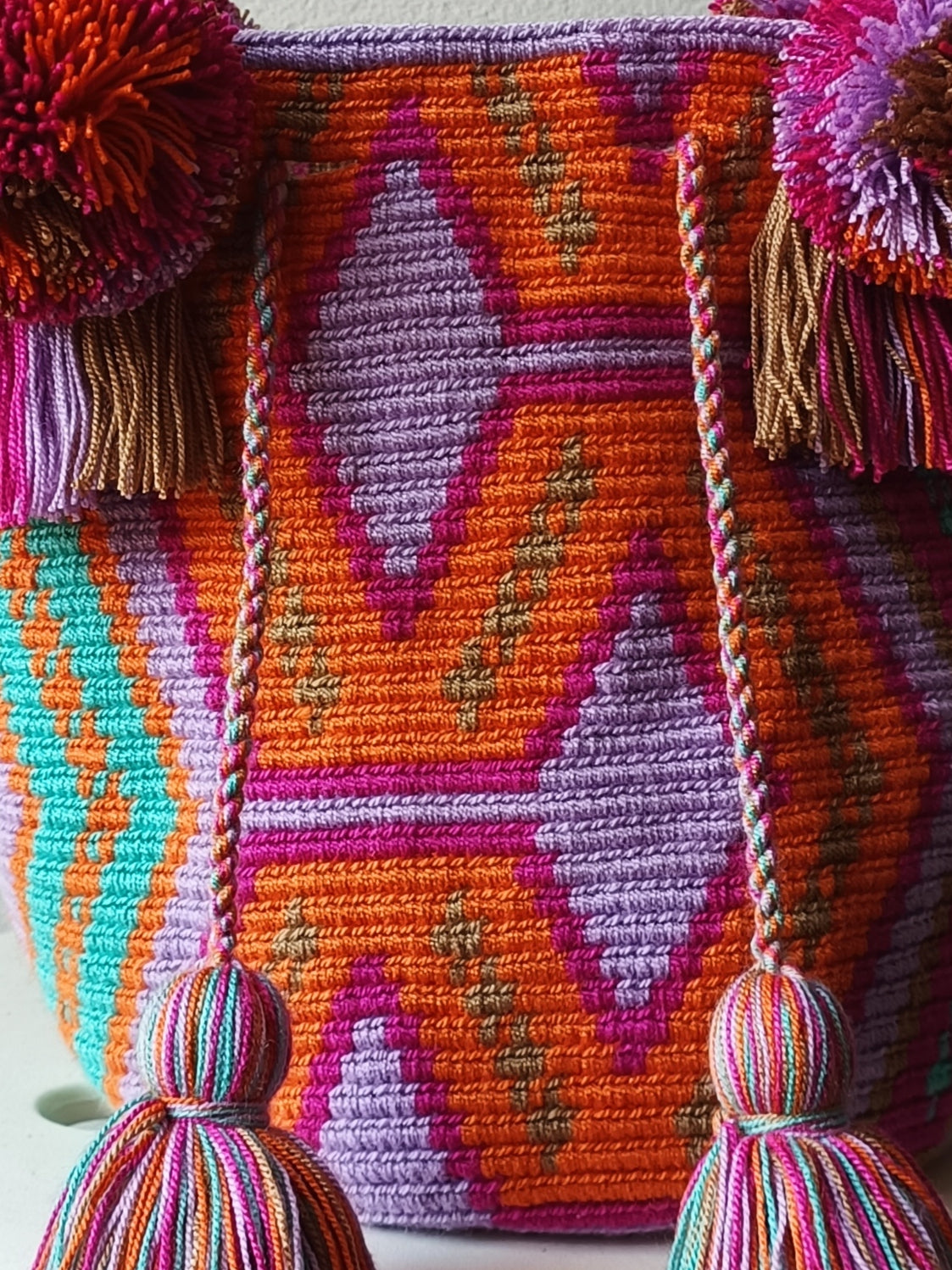 Mochila handbag M lilac and orange - 10 YEAR ANNIVERSARY COLLECTION