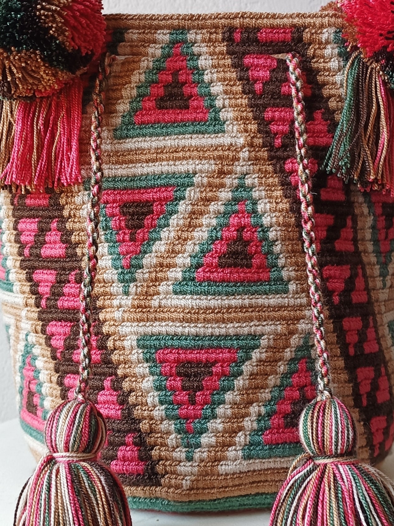 Sac à main mochila M beige et rose foncé - 10 YEAR ANNIVERSARY COLLECTION