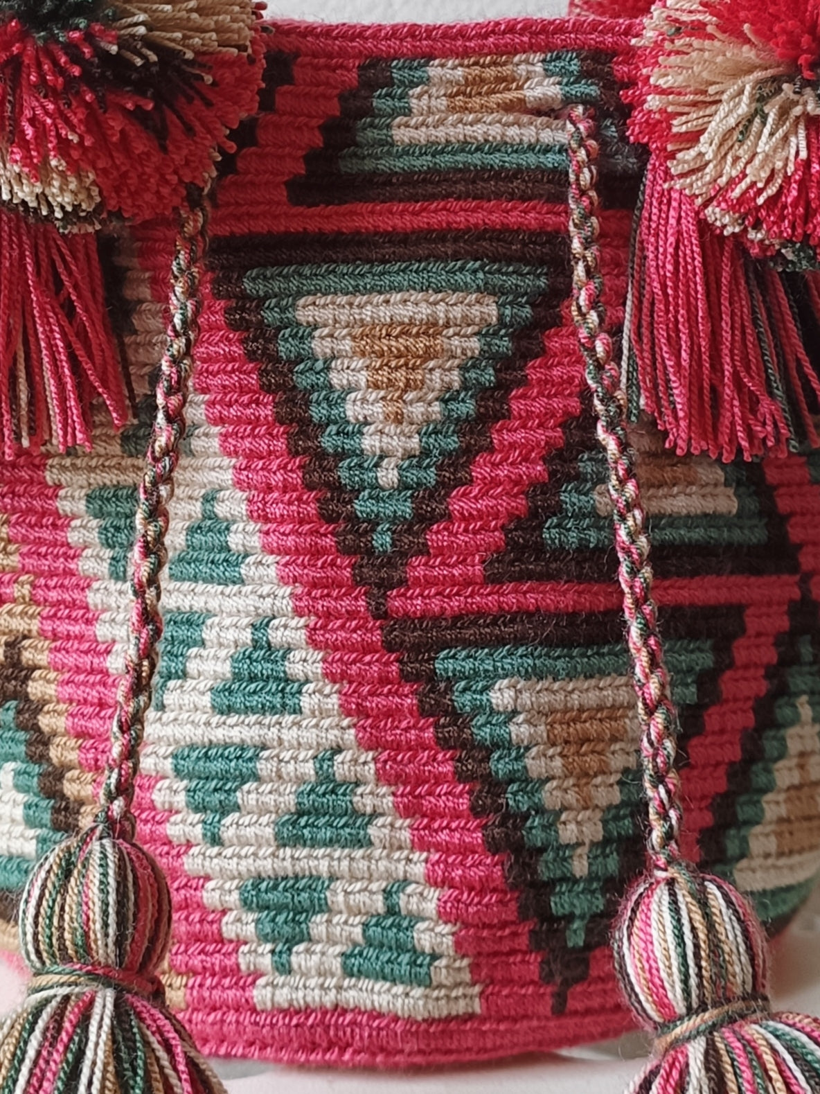 Borsa mochila a mano S rosa scuro e verde militare - 10 YEAR ANNIVERSARY COLLECTION