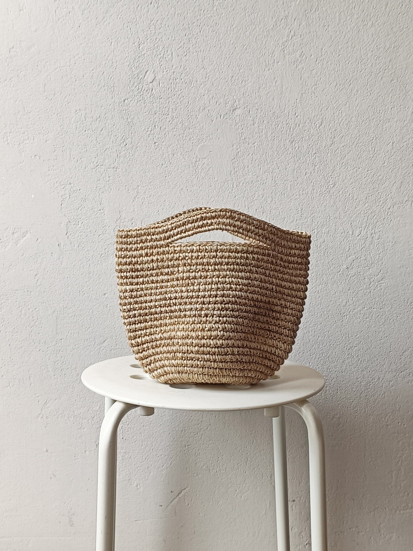 Tramae basket bag S beige melange