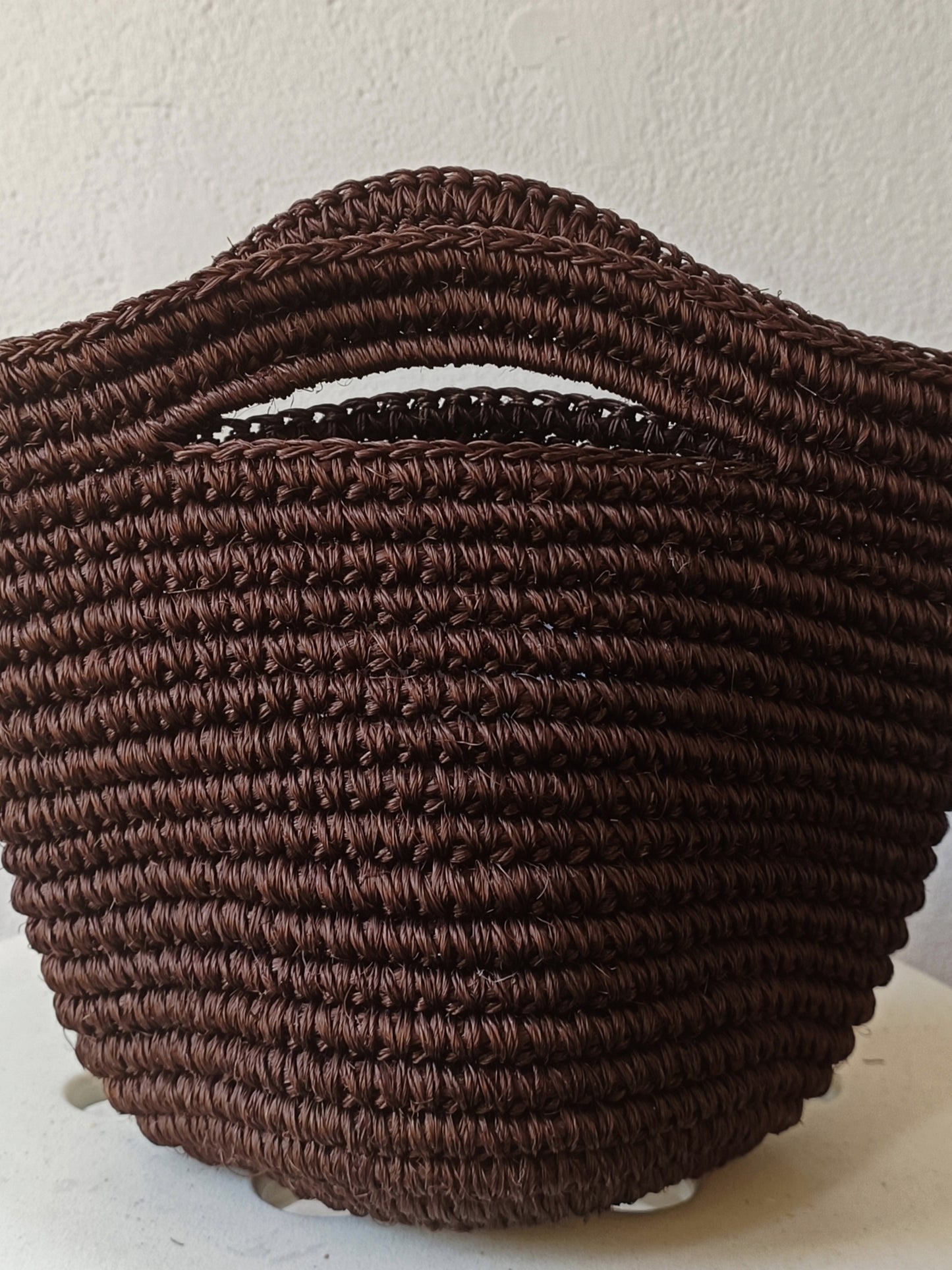 Borsa cesto Tramae S marrone caffè