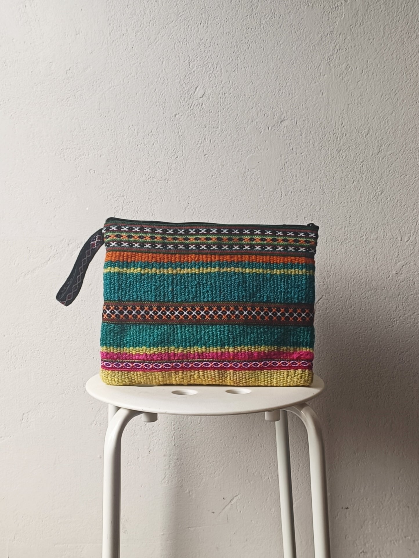 Borsa pochette Antique L azzurra e rosa