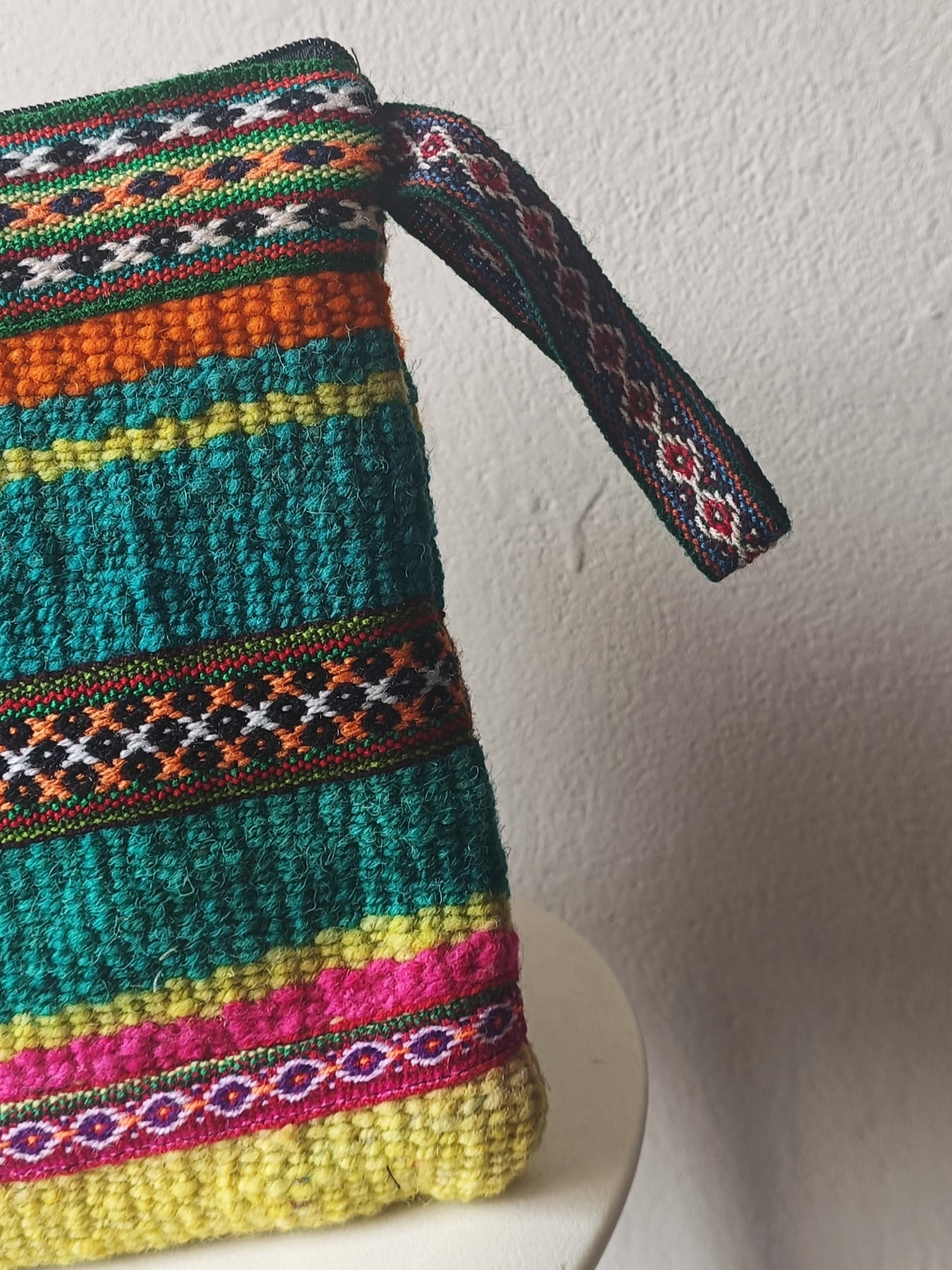 Borsa pochette Antique L azzurra e rosa