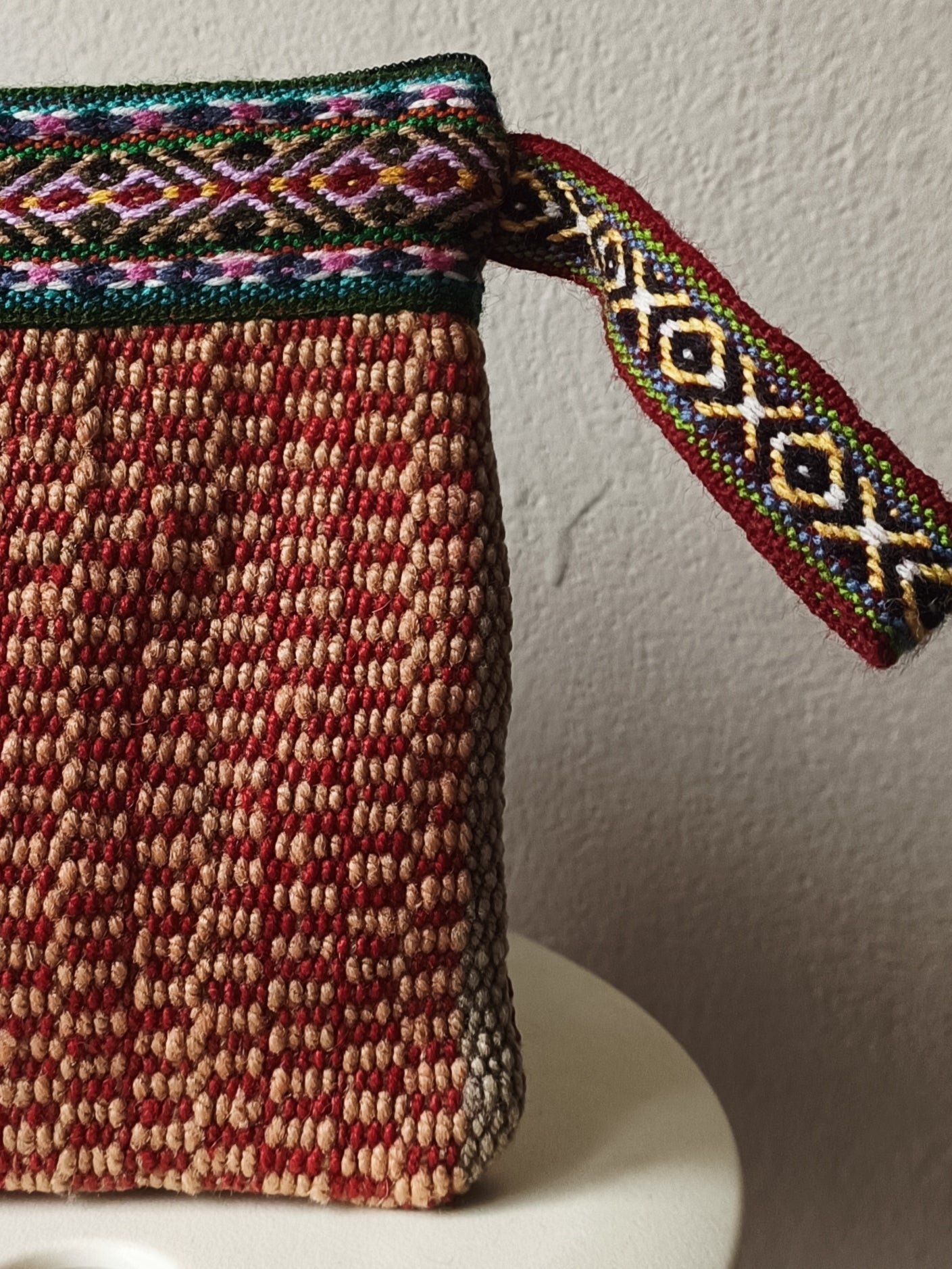 Borsa pochette Antique S gialla e rossa