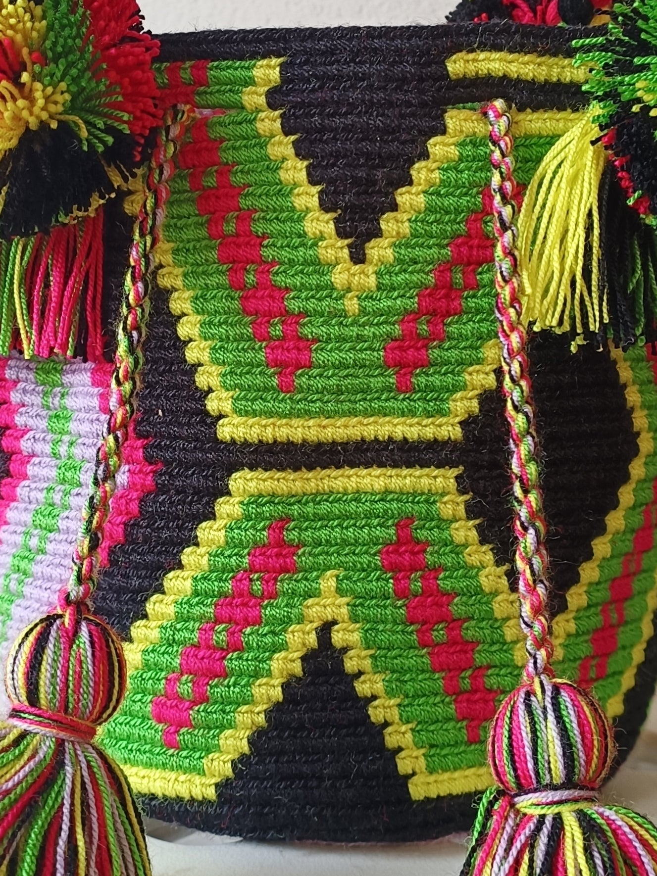 Mochila handbag S black and green