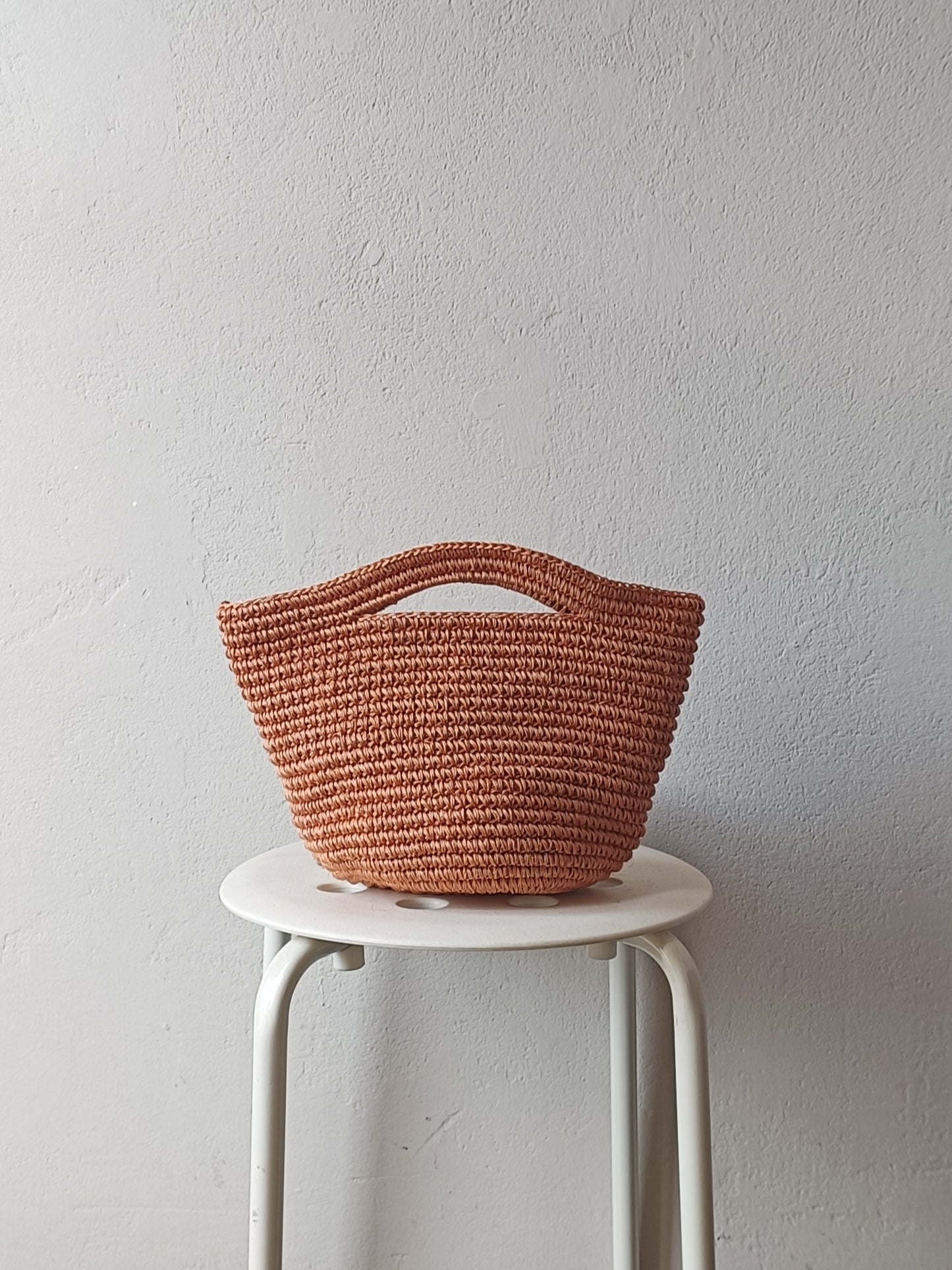 Borsa cesto Tramae S rosa antico