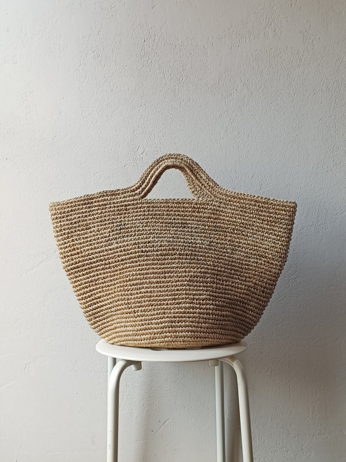 Borsa cesto Tramae XL beige chiaro