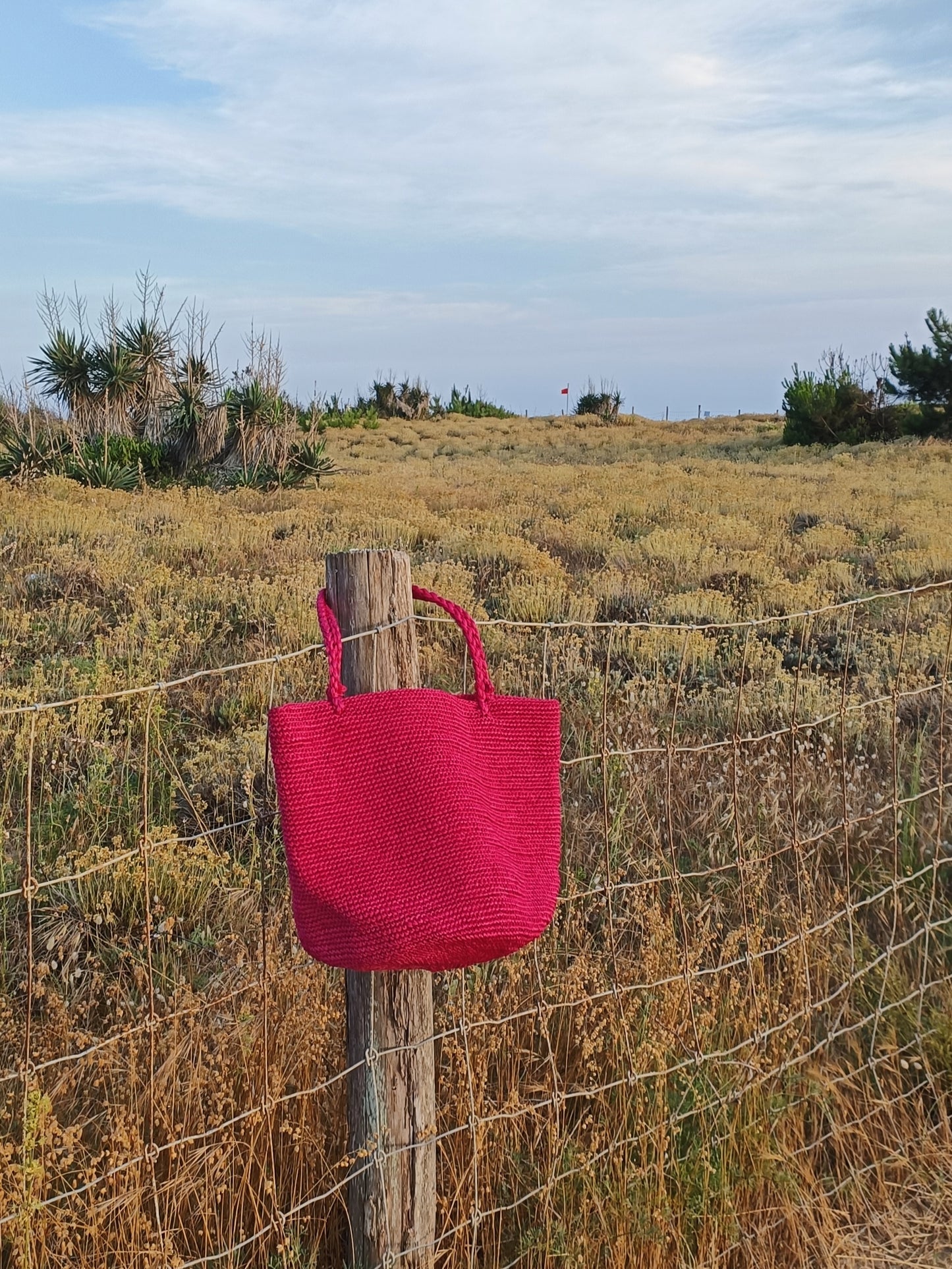 Sac panier shopping Tramae L fuchsia