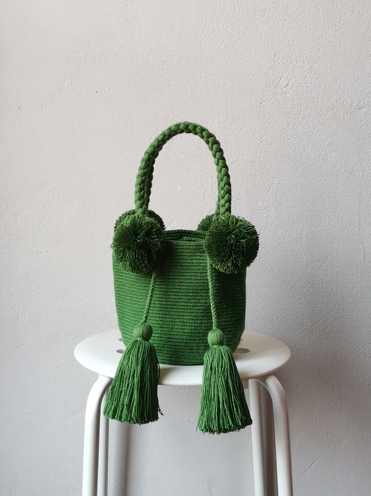 Mochila handbag S in olive green