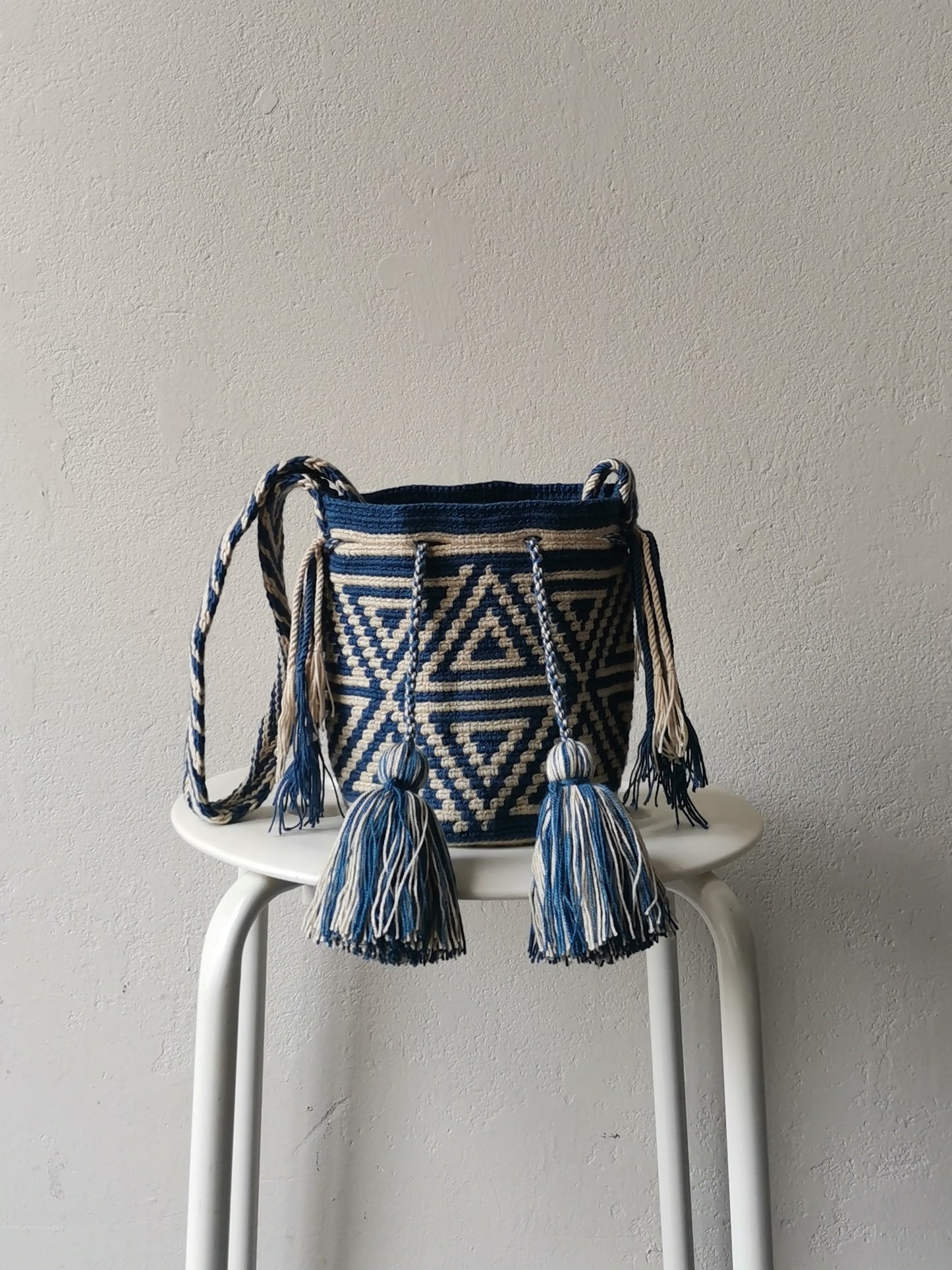 MINI blue and beige mochila shoulder bag