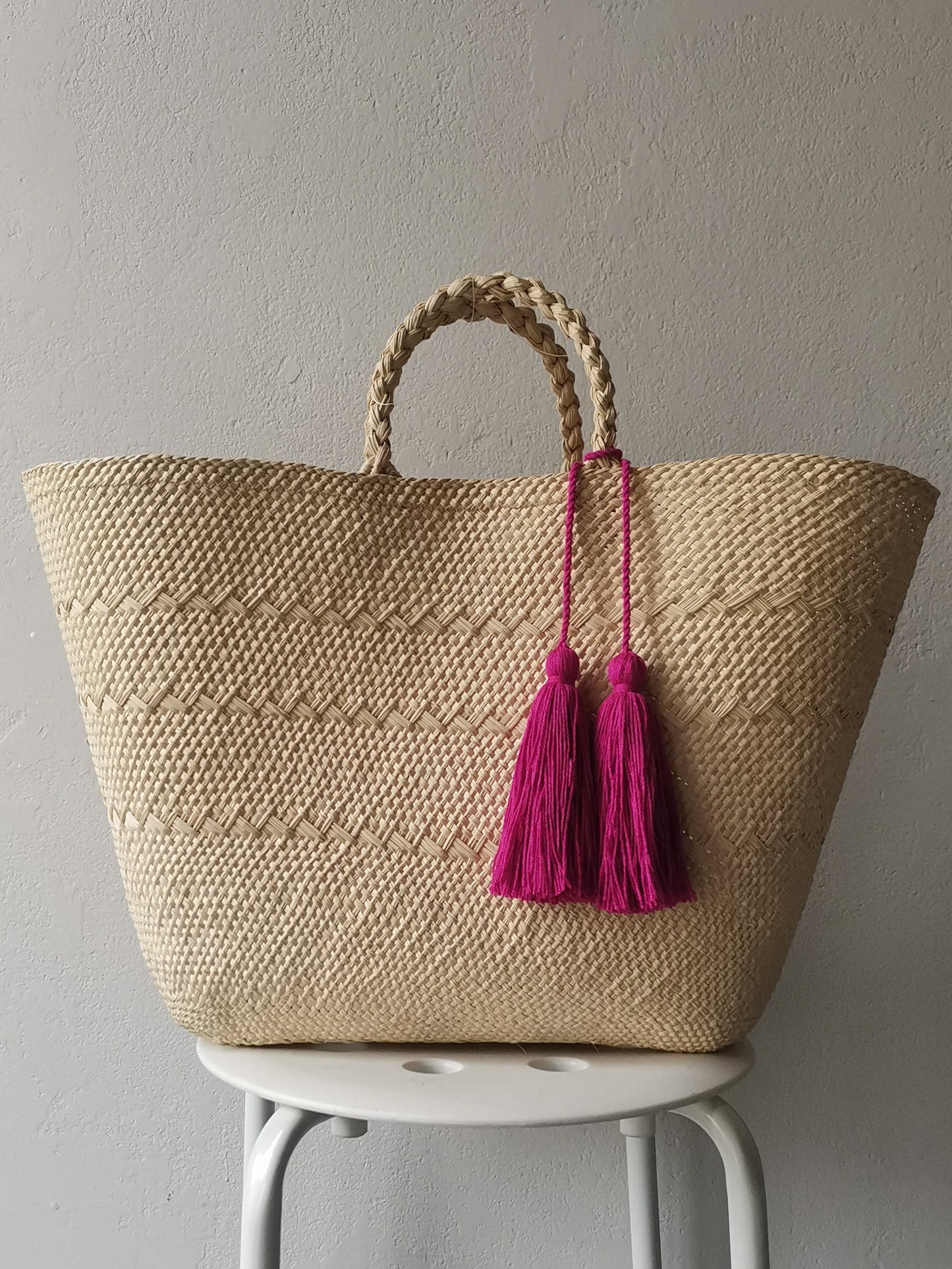Borsa cesto Cali L fucsia