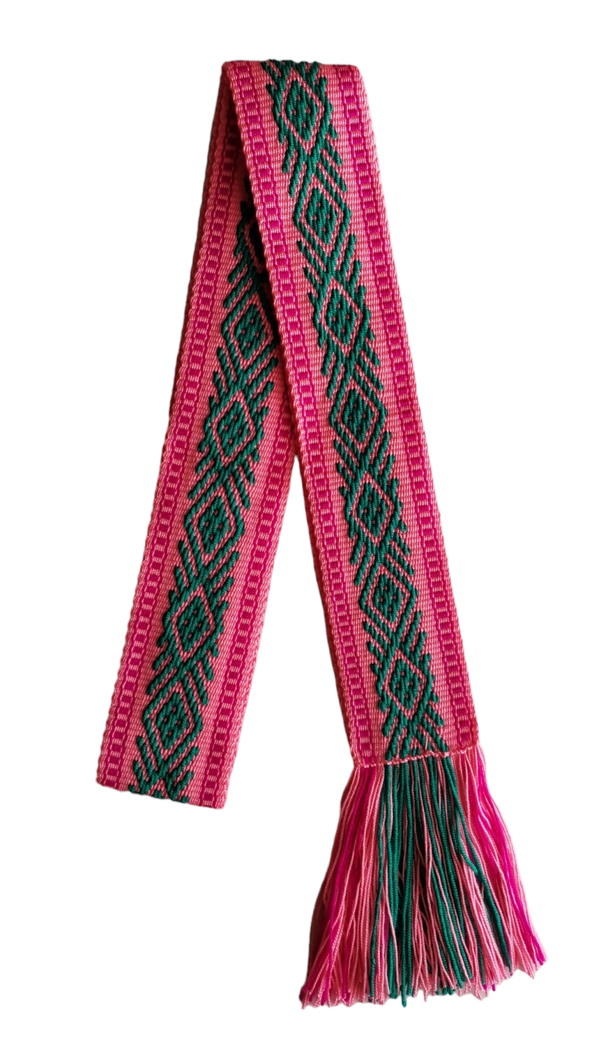 Pink and green belt size M