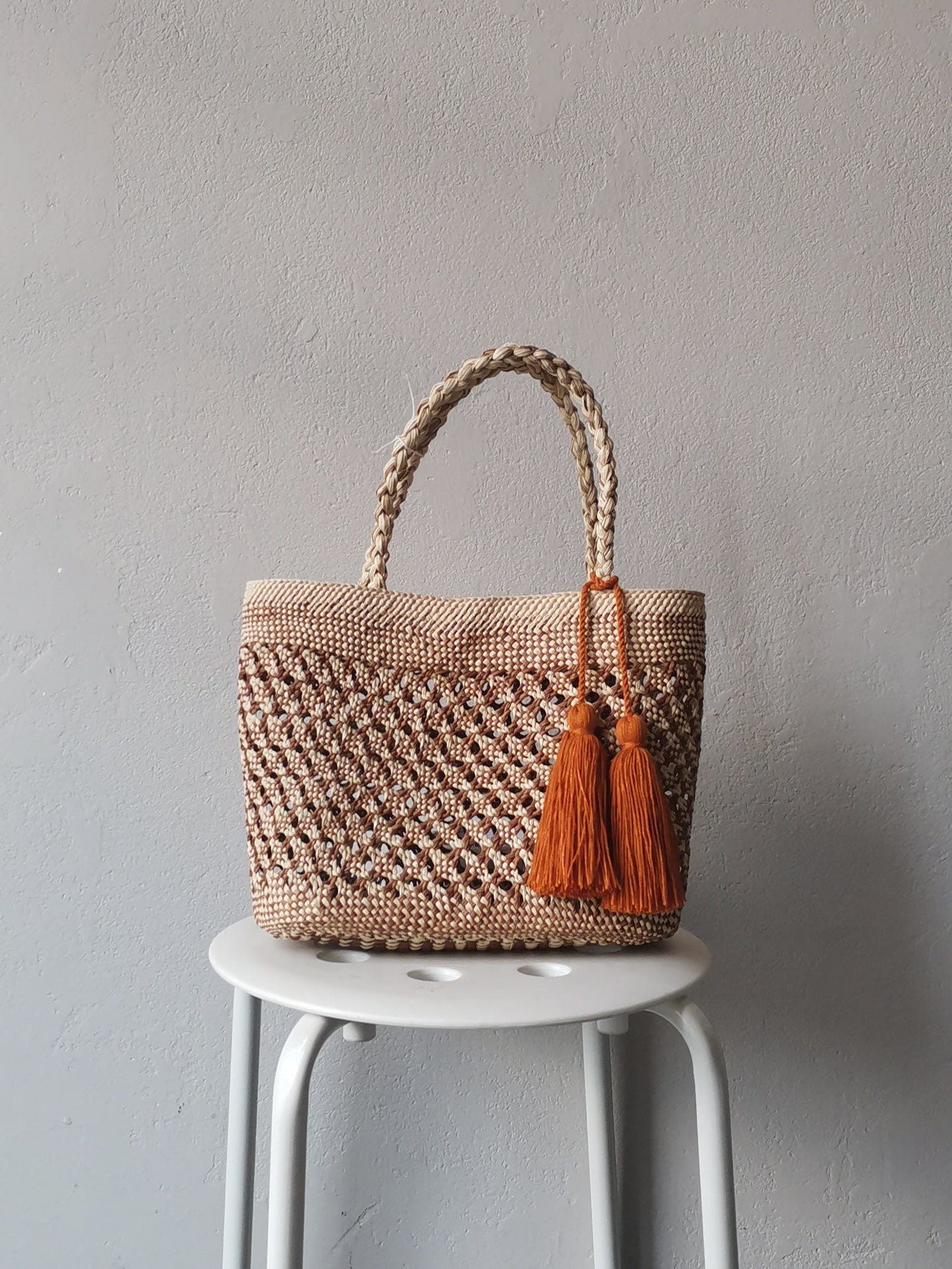 Cali M brown basket bag