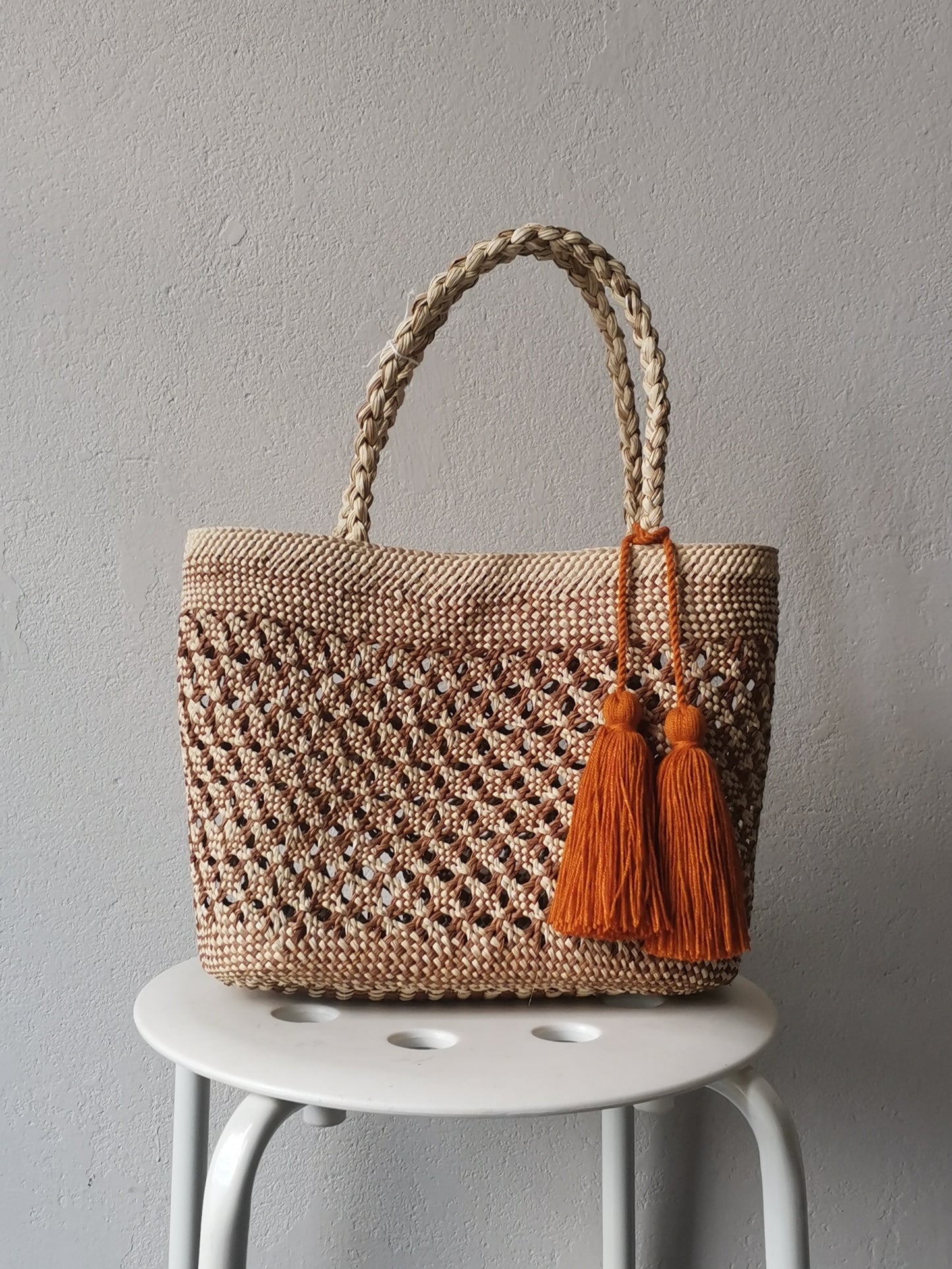 Cali M brown basket bag