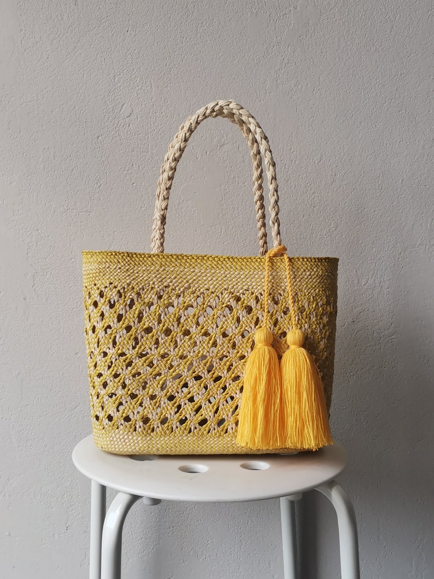 Cali M yellow basket bag