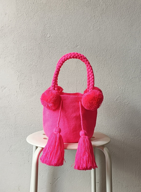 CAMPIONE - Single color pink guanaba mochila handbag S