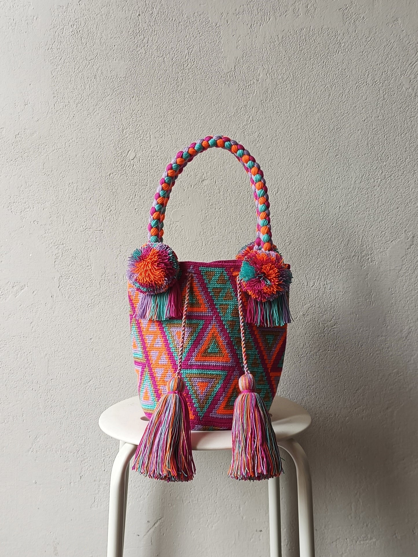 CAMPIONE - M mochila handbag in cyclamen pink and lilac