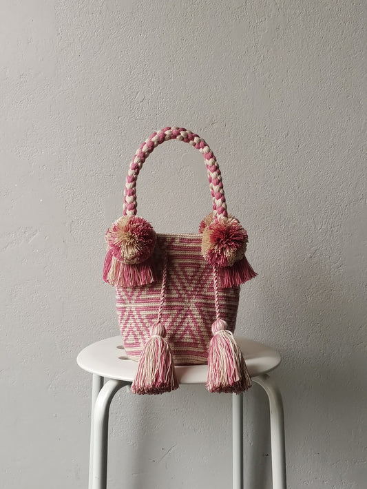 CAMPIONE - Mochila handbag S beige and pink