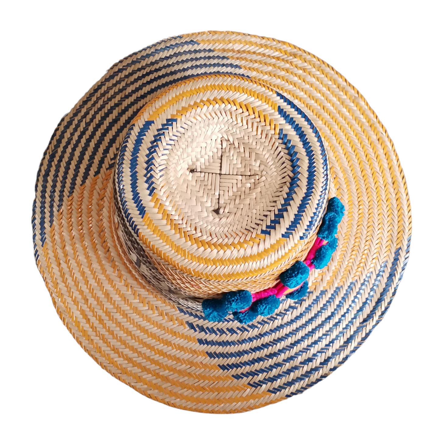 ÉCHANTILLON - Chapeau M traditionnel jaune et bleu