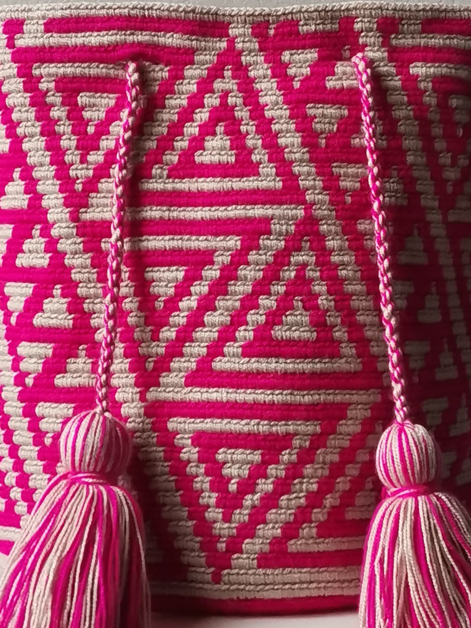 Sac avec bandoulière mochila M beige et rose - 10 YEAR ANNIVERSARY COLLECTION