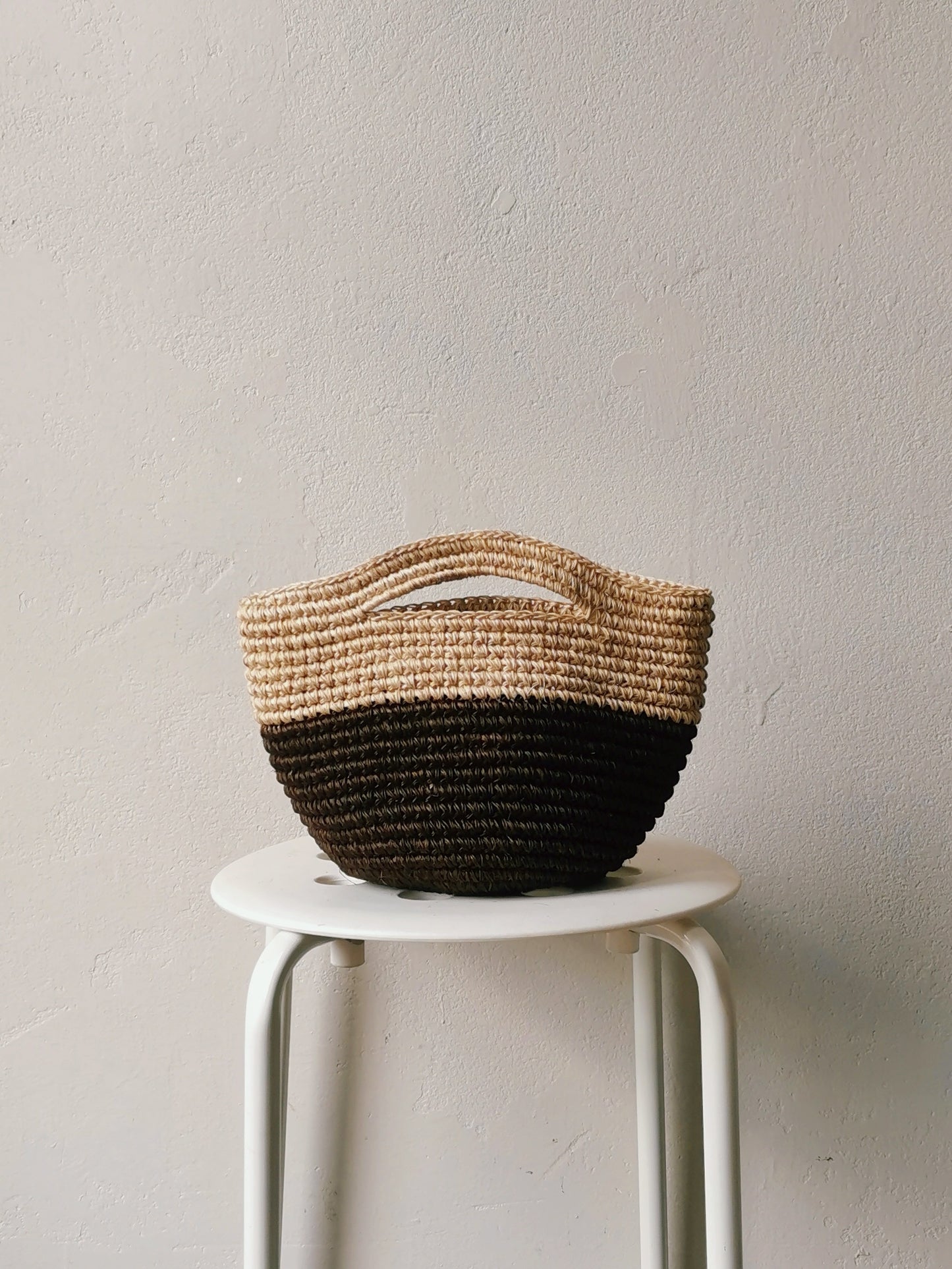 Sac panier Tramae S mélange beige et maron café