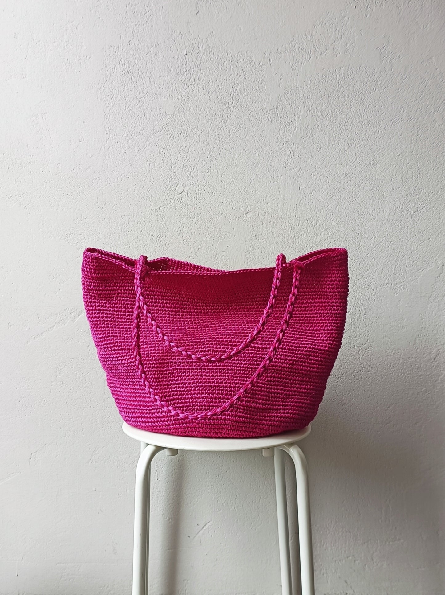 Sac panier shopping Tramae L fuchsia