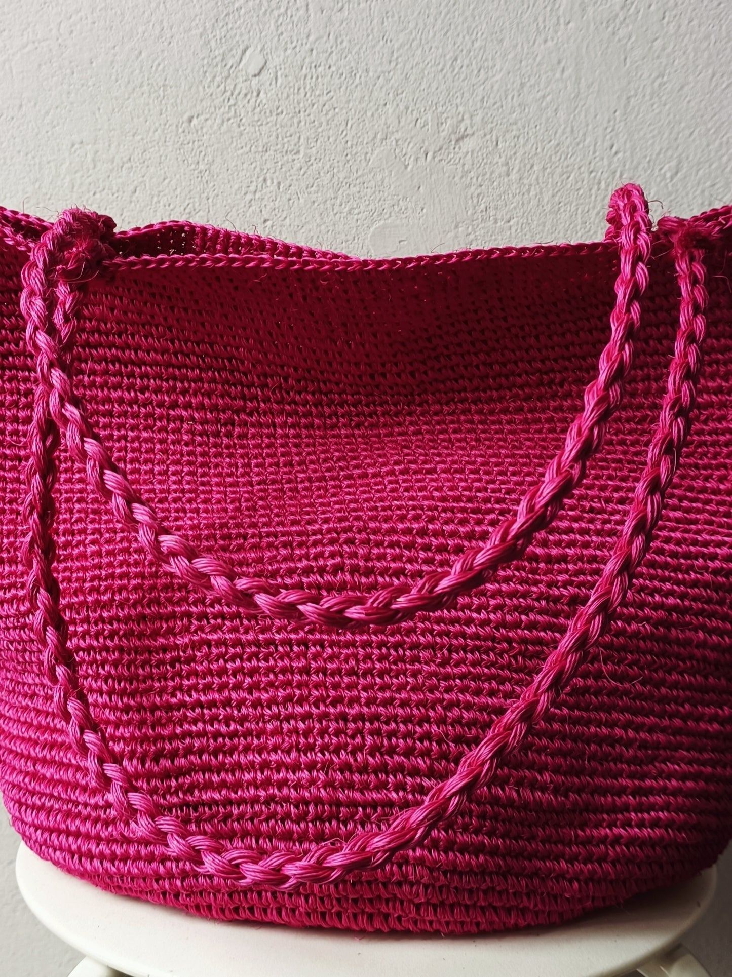 Sac panier shopping Tramae L fuchsia