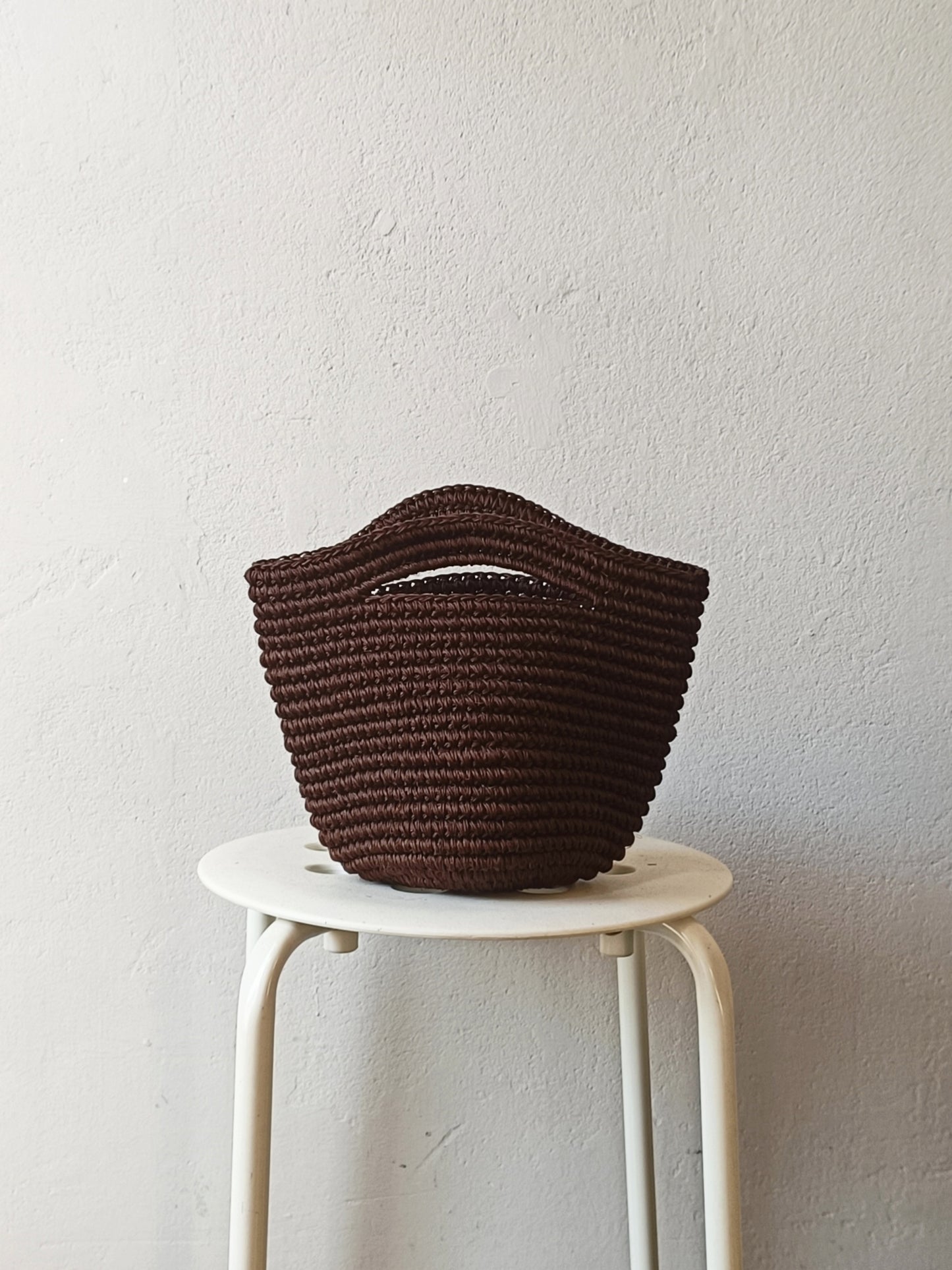 Tramae basket bag S coffee brown