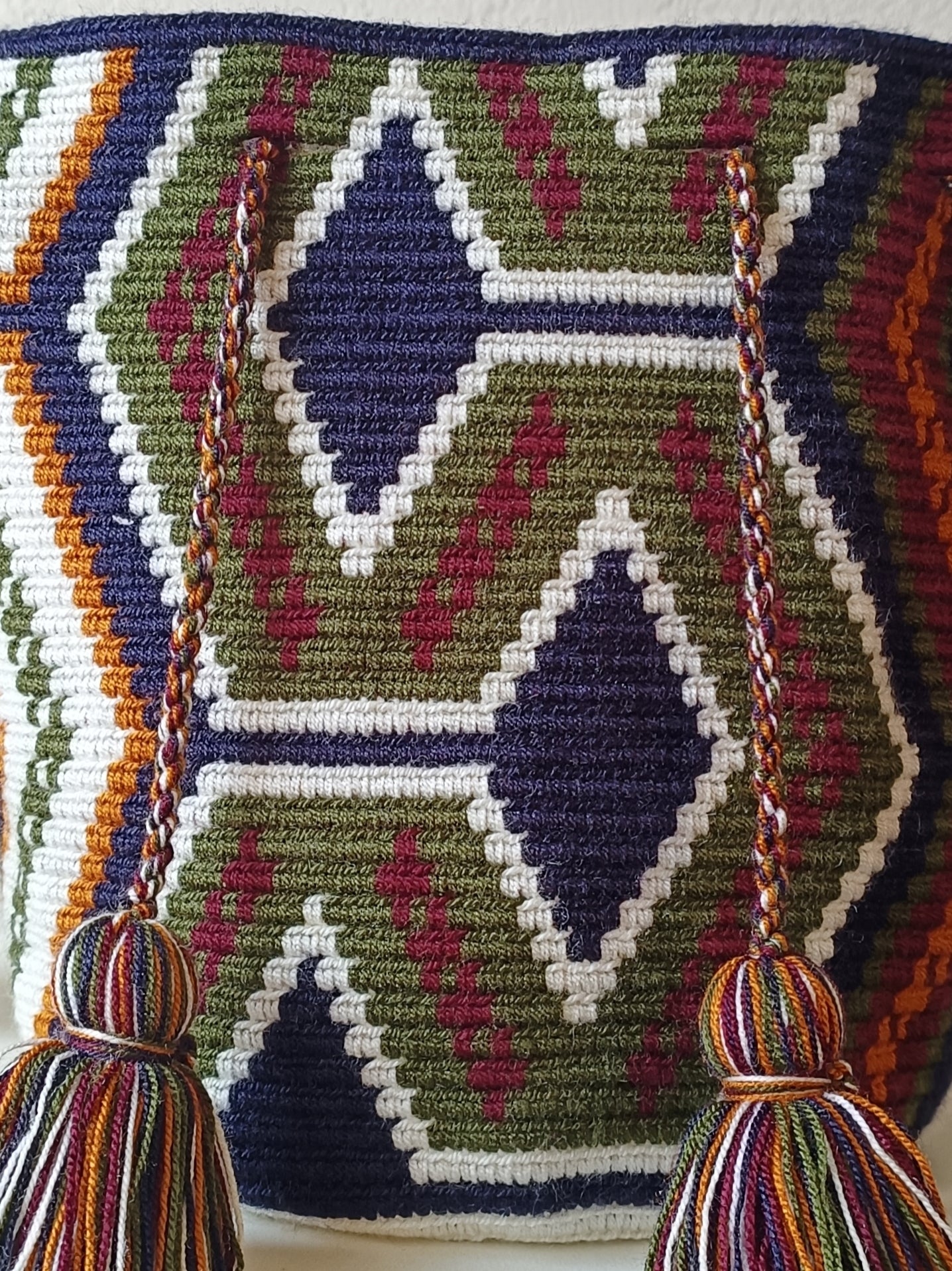 Borsa mochila a tracolla M blu e giallo senape