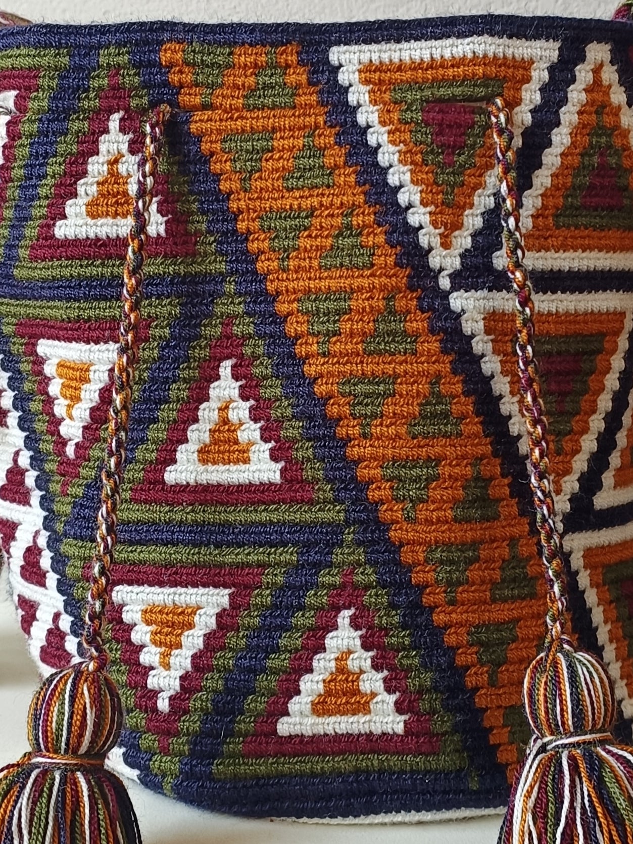 Borsa mochila a tracolla M giallo senape e verde