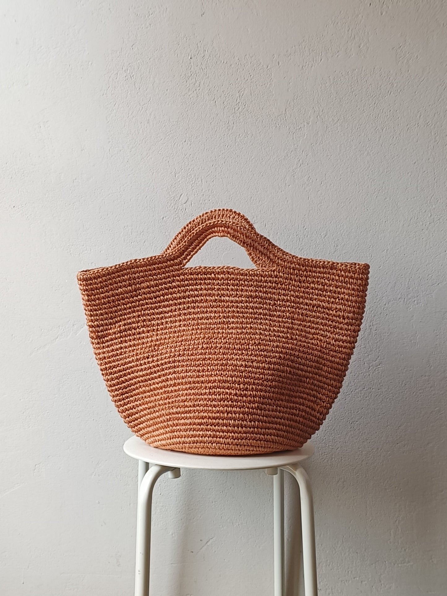 Borsa cesto Tramae L rosa antico