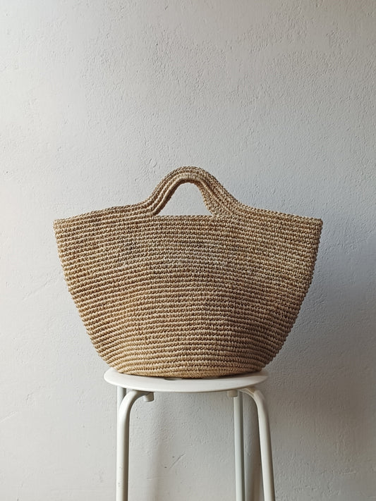 Borsa cesto Tramae XL beige chiaro