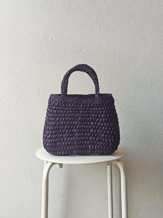 Borsa cesto Cali S viola scuro