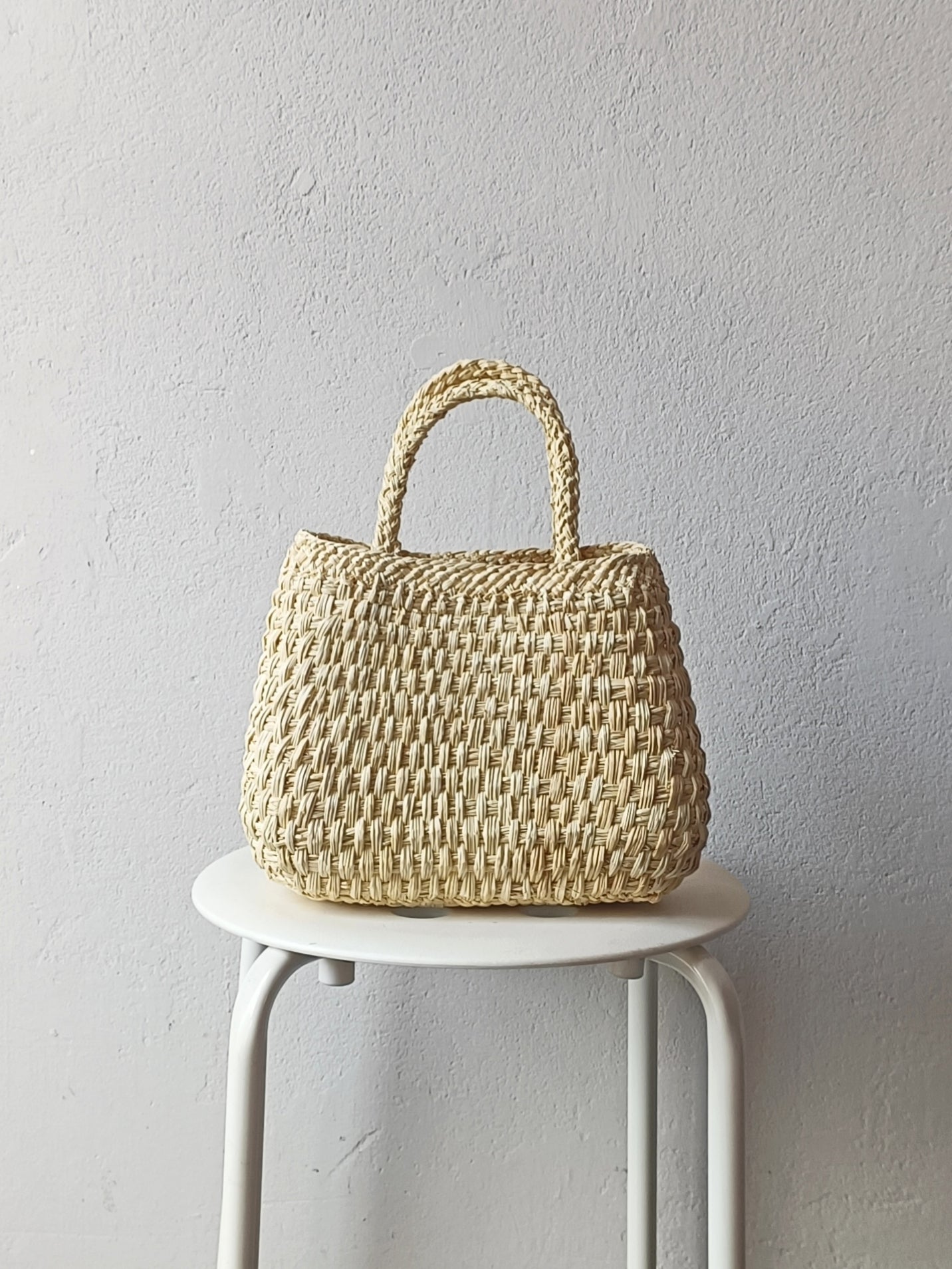Borsa cesto Cali S colore naturale con tracollina