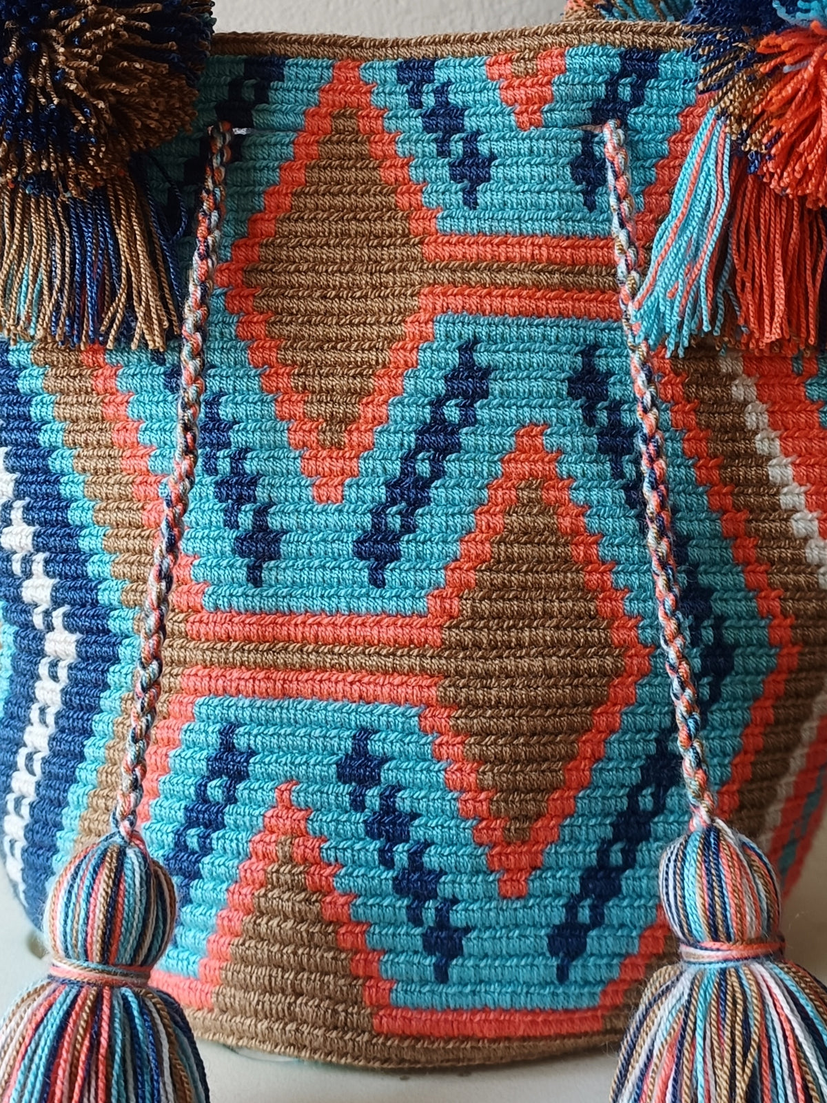 Sac à main mochila M beige et rose saumon