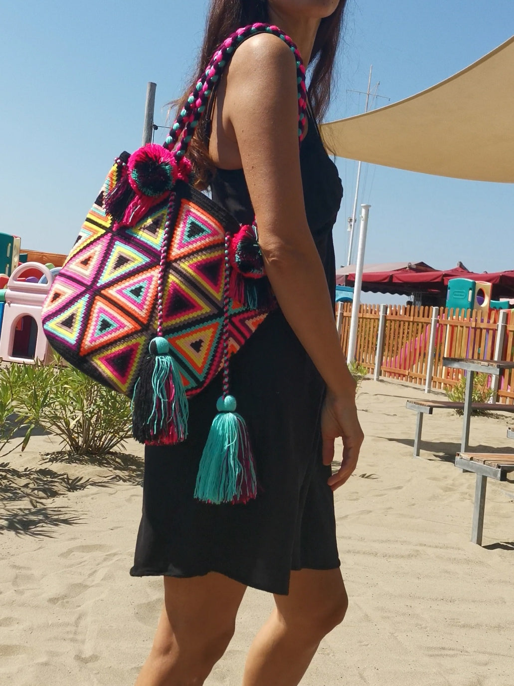 Sac à bandoulière Mochila L noir et diverses couleurs