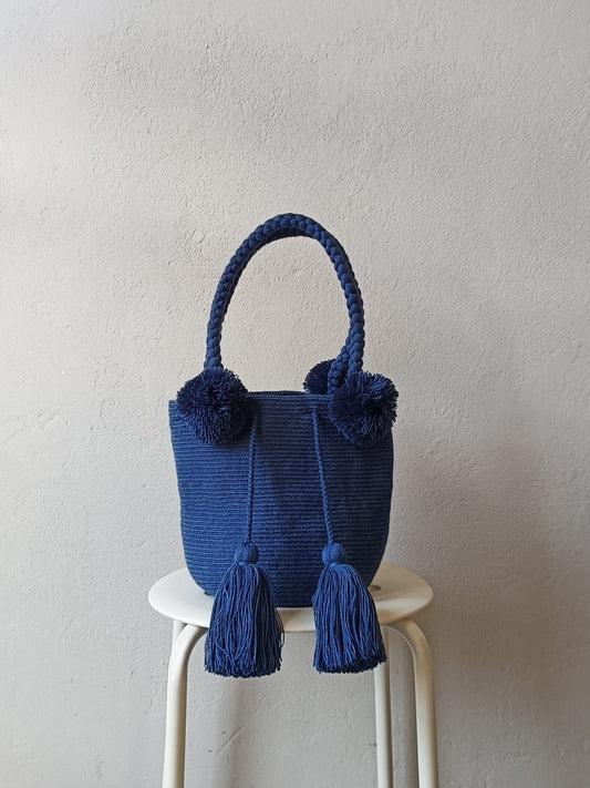 Copy of the Denim blue monochrome M mochila handbag